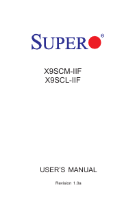 Handleiding Supermicro X9SCL-IIF Moederbord