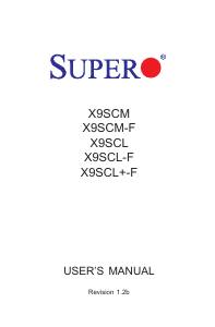 Handleiding Supermicro X9SCL+-F Moederbord