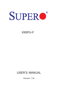 Handleiding Supermicro X9SPU-F Moederbord