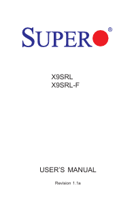 Handleiding Supermicro X9SRL Moederbord