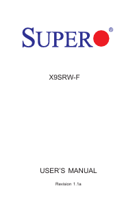 Handleiding Supermicro X9SRW-F Moederbord