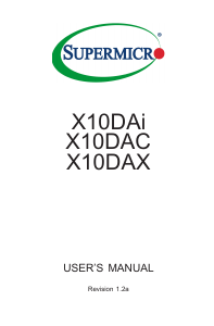 Manual Supermicro X10DAC Motherboard