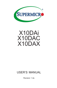 Handleiding Supermicro X10DAi Moederbord