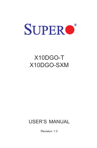 Handleiding Supermicro X10DGO-T Moederbord