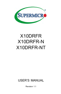 Handleiding Supermicro X10DRFR-NT Moederbord