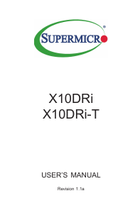 Handleiding Supermicro X10DRi-T Moederbord