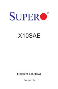 Handleiding Supermicro X10SAE Moederbord