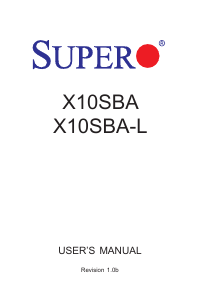 Manual Supermicro X10SBA-L Motherboard
