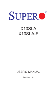 Handleiding Supermicro X10SLA-F Moederbord