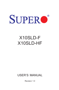 Handleiding Supermicro X10SLD-HF Moederbord