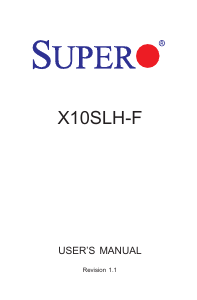 Manual Supermicro X10SLH-F Motherboard