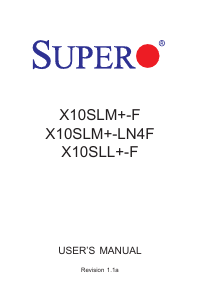 Handleiding Supermicro X10SLL+-F Moederbord