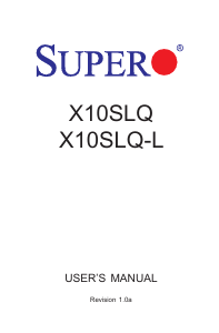 Manual Supermicro X10SLQ-L Motherboard