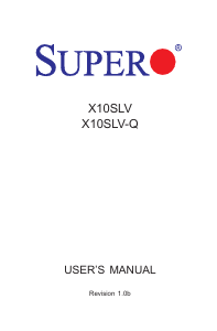 Manual Supermicro X10SLV-Q Motherboard