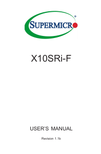 Manual Supermicro X10SRi-F Motherboard