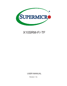 Manual Supermicro X10SRM-F/-TF Motherboard