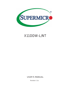 Handleiding Supermicro X11DDW-L/NT Moederbord