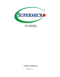 Handleiding Supermicro X11DGQ Moederbord