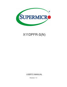 Manual Supermicro X11DPFR-S(N) Motherboard