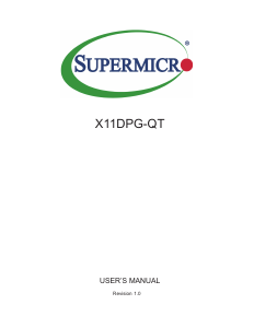 Manual Supermicro X11DPG-QT Motherboard