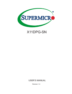 Handleiding Supermicro X11DPG-SN Moederbord
