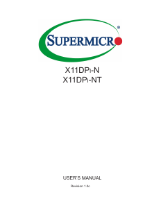 Handleiding Supermicro X11DPi-NT Moederbord