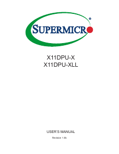 Manual Supermicro X11DPU-X Motherboard