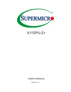 Handleiding Supermicro X11DPU-Z+ Moederbord