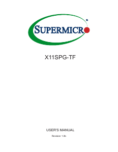 Handleiding Supermicro X11SPG-TF Moederbord