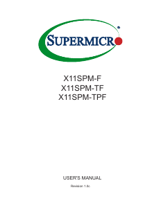 Handleiding Supermicro X11SPM-F Moederbord