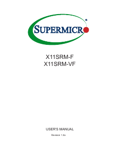 Manual Supermicro X11SRM-F Motherboard