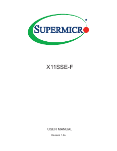 Handleiding Supermicro X11SSE-F Moederbord