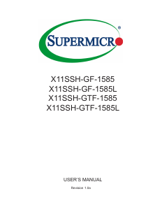 Manual Supermicro X11SSH-GF-1585 Motherboard