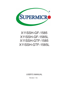 Manual Supermicro X11SSH-GTF-1585 Motherboard