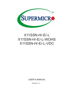 Handleiding Supermicro X11SSN-H Moederbord