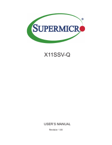 Handleiding Supermicro X11SSV-Q Moederbord