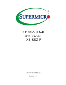 Manual Supermicro X11SSZ-F Motherboard