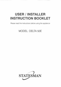 Bruksanvisning Statesman DELTA50E Spis