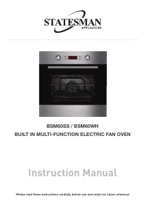 Manual Statesman BSM60WH Oven