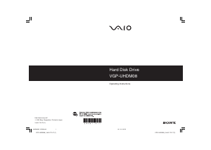 Manual Sony VGP-UHDM08 Vaio Hard Disk Drive