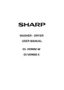 Handleiding Sharp ES-VD900Z-S Was-droog combinatie