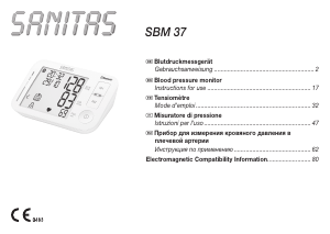 Manual Sanitas SBM 37 Blood Pressure Monitor