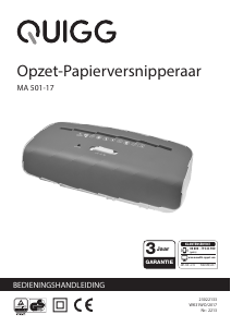 Handleiding Quigg MA 501-17 Papiervernietiger
