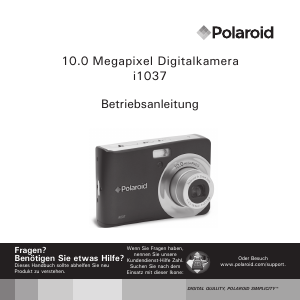 Bedienungsanleitung Polaroid i1037 Digitalkamera