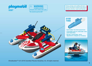 Manual Playmobil set 9387 Ghostbusters Zeddemore com Moto de água