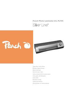 Mode d’emploi Peach PL705 Silver Line Plastifieuse