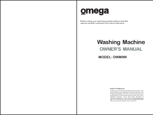 Manual Omega OWM9W Washing Machine