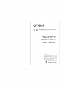 Handleiding Omega OWD735W Was-droog combinatie