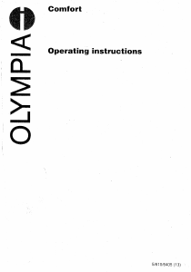 Manual Olympia Comfort Typewriter