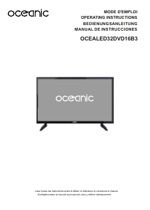 Manual de uso Oceanic OCEALED32DVD16B3 Televisor de LED